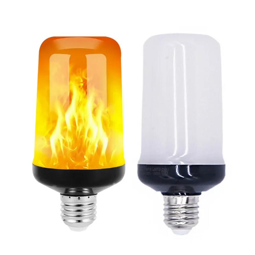 LED E27 Flame Bulb Fire Lamp Corn Bulb 4 Modes Party LED Light Dynamic Flame Flashing Candle Light 220V 110V Cigarette Light