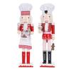 38CM Christmas Nutcracker Chef Pastry Chef Puppet Handcrafted Decoration Christmas New Year Holiday Party Decoration Gift