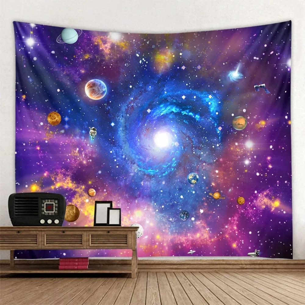 Cosmic Planet Night Sky Star Pattern Tapestry Home Wall Decoration Tapestry Bedroom Living Room Tapestry