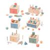 Safe Wooden Shape Color Sorting Box Geometric Educational Toy for Toddlers Learning Activity