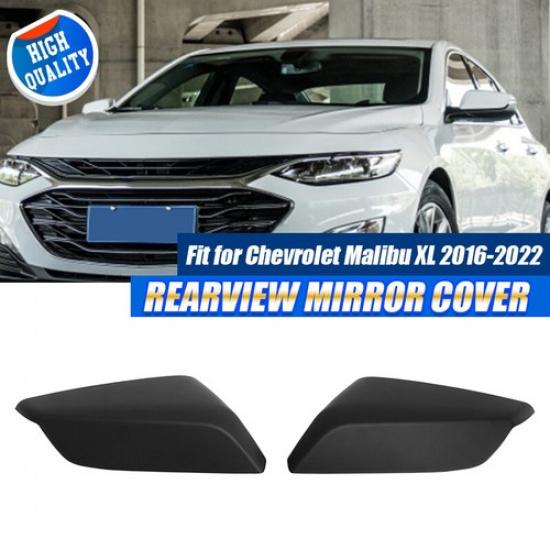Passenger & Driver Side Mirror Cover Caps Black For Chevrolet Malibu 2016-2020