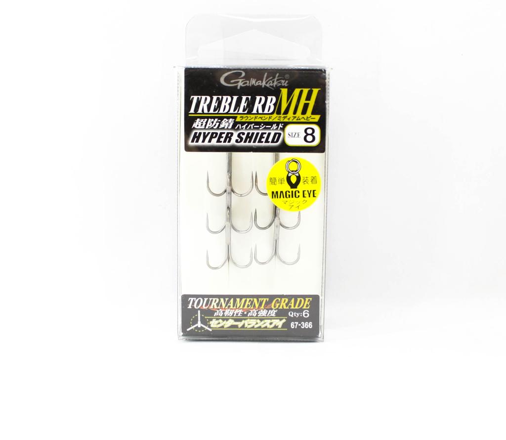 Gamakatsu 67366 Treble Hook RB MH Hyper Shield Size 8 (6266)