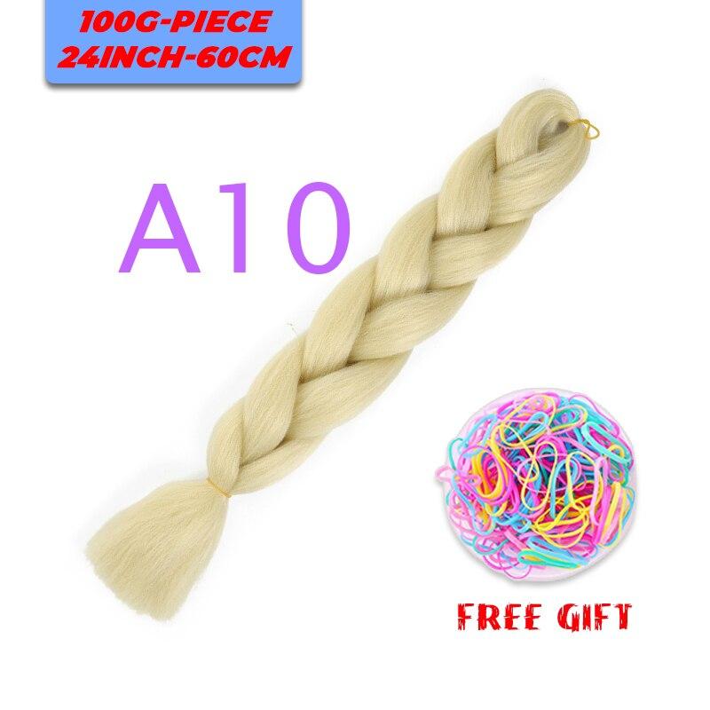 MERISIHAIR Single Ombre Color Synthetic Hair Extension Crochet Twist Jumbo Braiding Long Hair