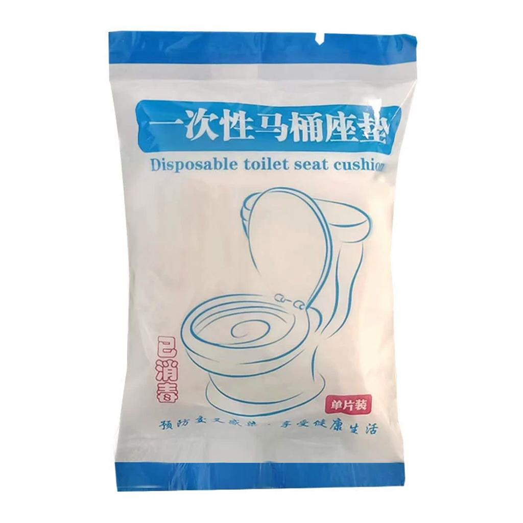 Portable Disposable Travel Toilet Seat Mat Soft Non-Woven Fabric White Toilet Seat Mats for Outing Hotel Hospital Public Toilet