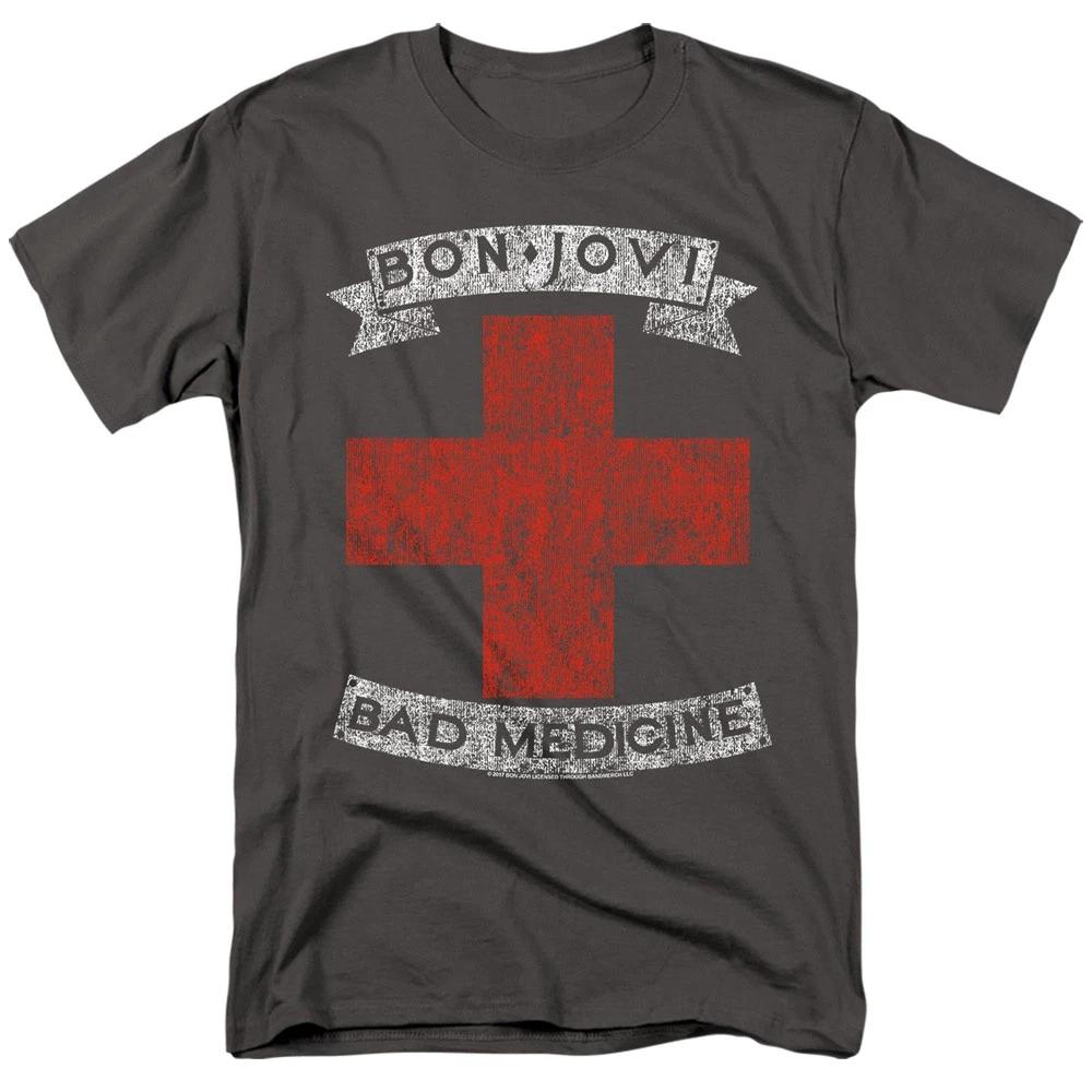 Bon Jovi - Bad Medicine - Unisex Short Sleeve Children s T-shirt - Gray 160