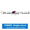 För BMW X3M X4M X5M X6M X7 M Power Gamla Emblemlogotyper Märke Logotyp 40i 40d 50i 50d 60d 60i ABS Bakre Logotyp Biltillbehör