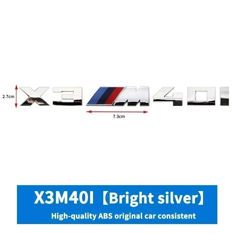 För BMW X3M X4M X5M X6M X7 M Power Gamla Emblemlogotyper Märke Logotyp 40i 40d 50i 50d 60d 60i ABS Bakre Logotyp Biltillbehör