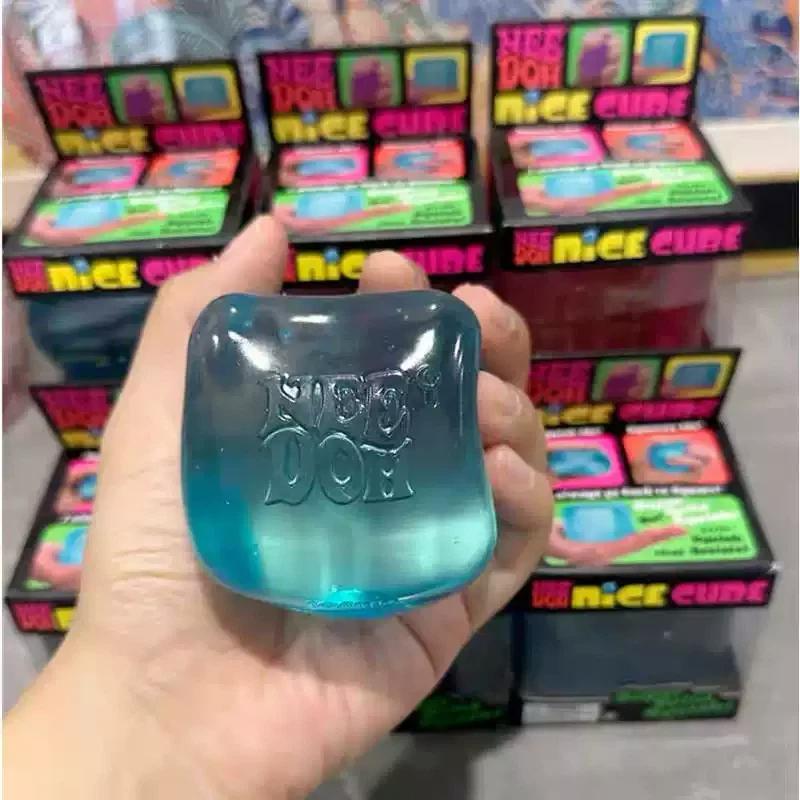 Squishy Needoh Nice Cube Schylling Sensoriale Per Adulti Bambini Blu Viola Rosa Strumento Calmante per Ansia Per Ufficio Casa Scuola