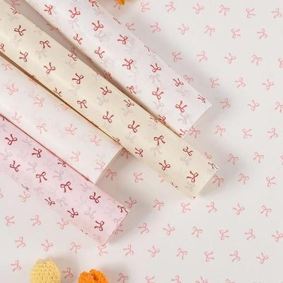 Papel de Presente de Pera da Neve com Fita - Material de Embalagem de Alta Qualidade