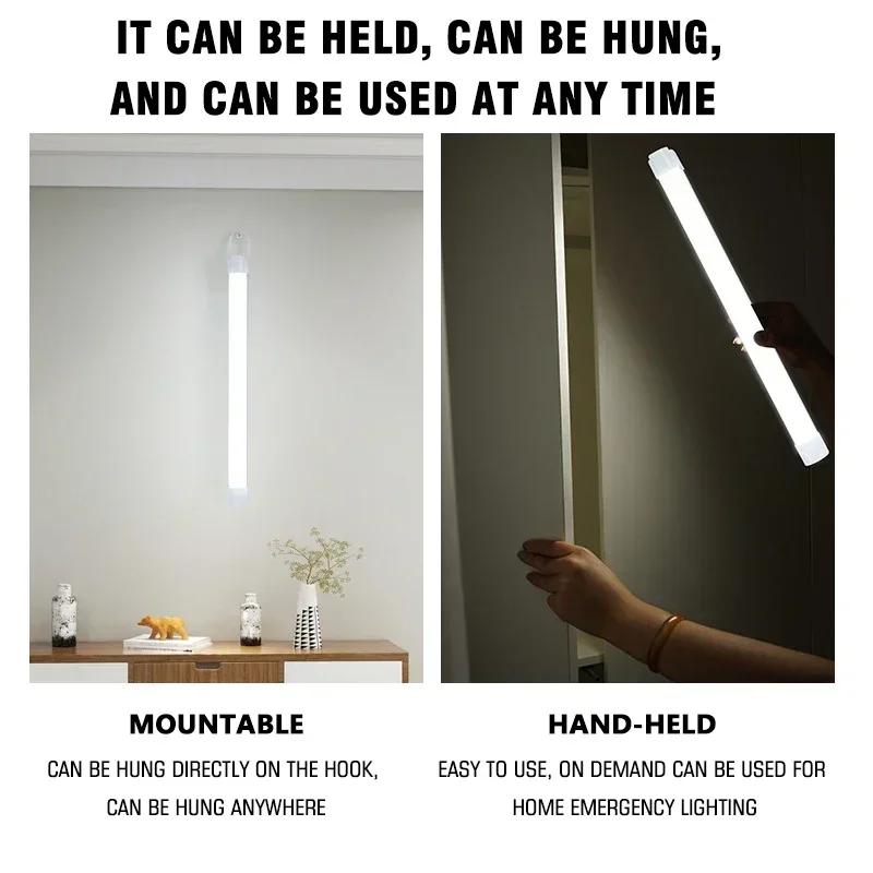 Luce portatile a LED, luce notturna ricaricabile tramite USB, doppia luce magnetica a 3 modalità, luce multifunzione per la riparazione di mobili da cucina, campeggio