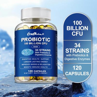 Probiotické kapsle pomáhají upravit střevní mikrobiotu, posilují imunitu a upravují trávení.