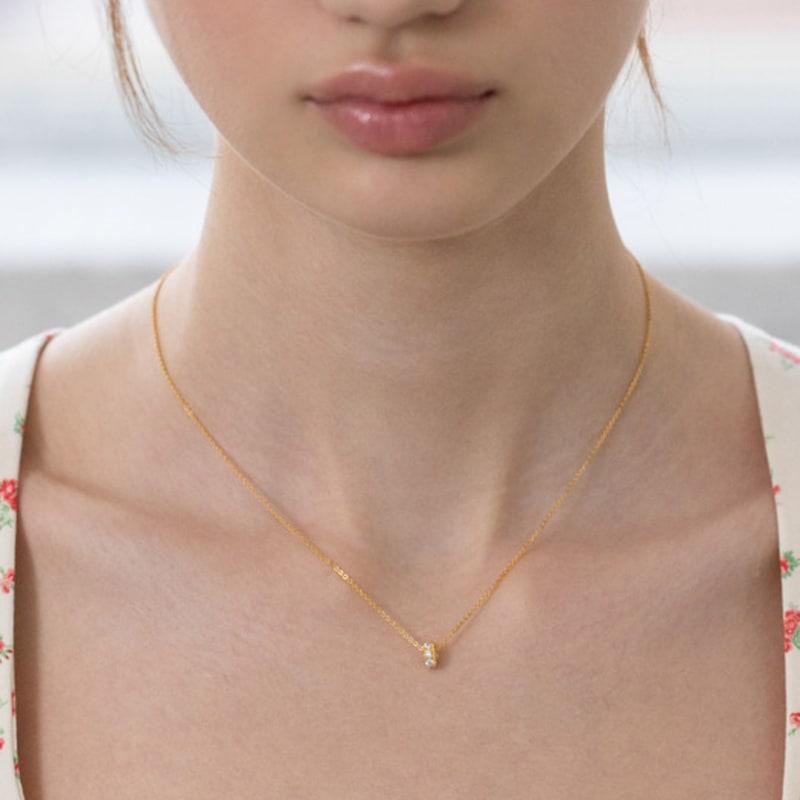 TATIANA (925 Silver) Glow Egg Ring Necklace NZ2468