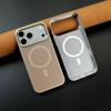Unique Matte Cooling Case For iPhone 17 16 15 14 13 12 Pro Max Breathable Magnetic Anti-Drop Metal Camera Frame Protective Cover