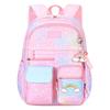 Gradient Color Kids' Backpack with Spine Protection - Rainbow Double-Shoulder for Girls & Boys, Weight-Reducing, Ideal for Elementary School.