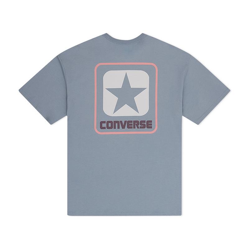 New Converse T Shirt Men's Steel Blue 10028741-A03
