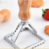 Wooden Handle Cookie Stamps Stainless Steel S/L Pastry Cutters Manual Multiple Shapes Dough Wheel Cutter Cookie Decorating