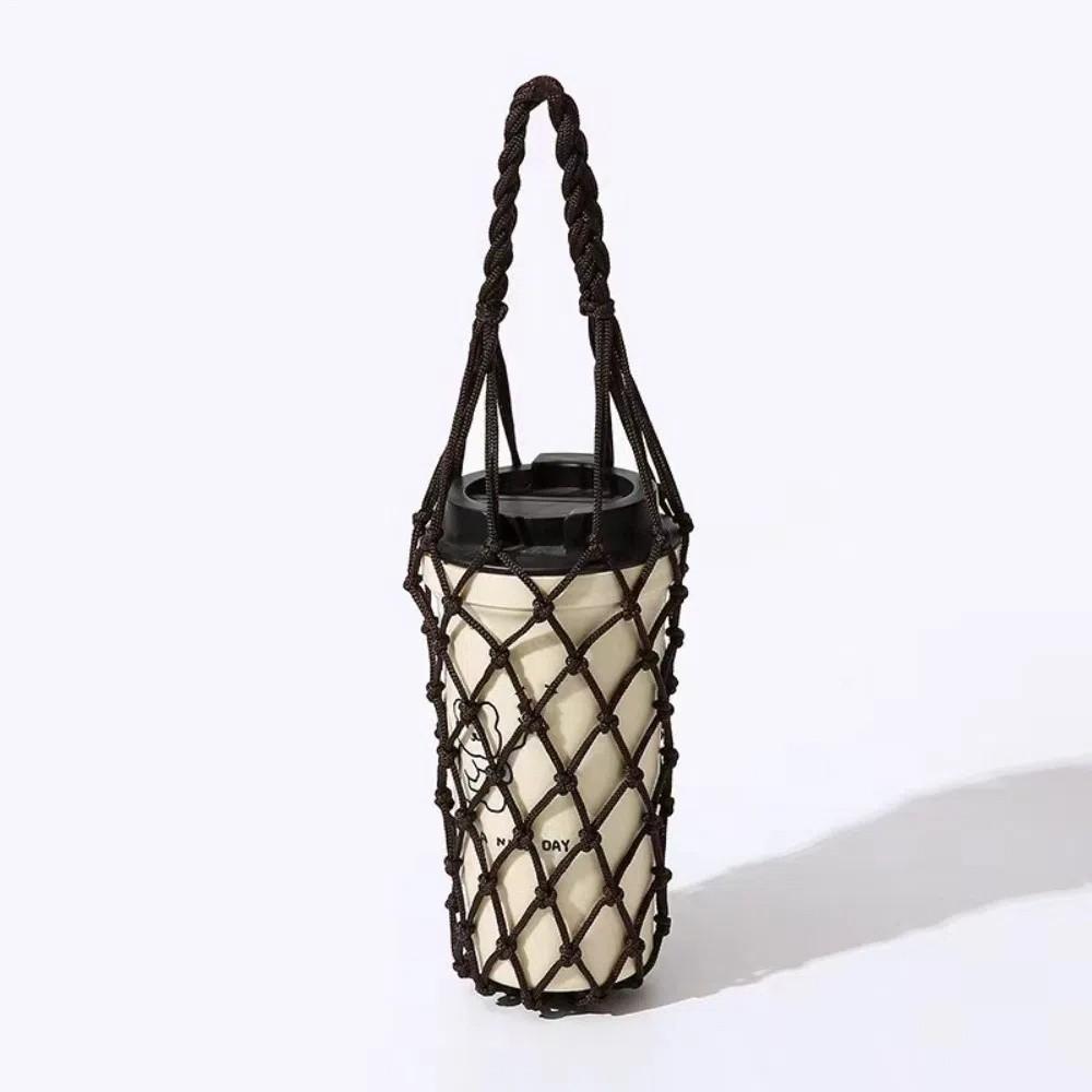 Портативная ручная плетеная сетчатая сумка многоразовая полая кофейная сумка ручная сумка для чайника