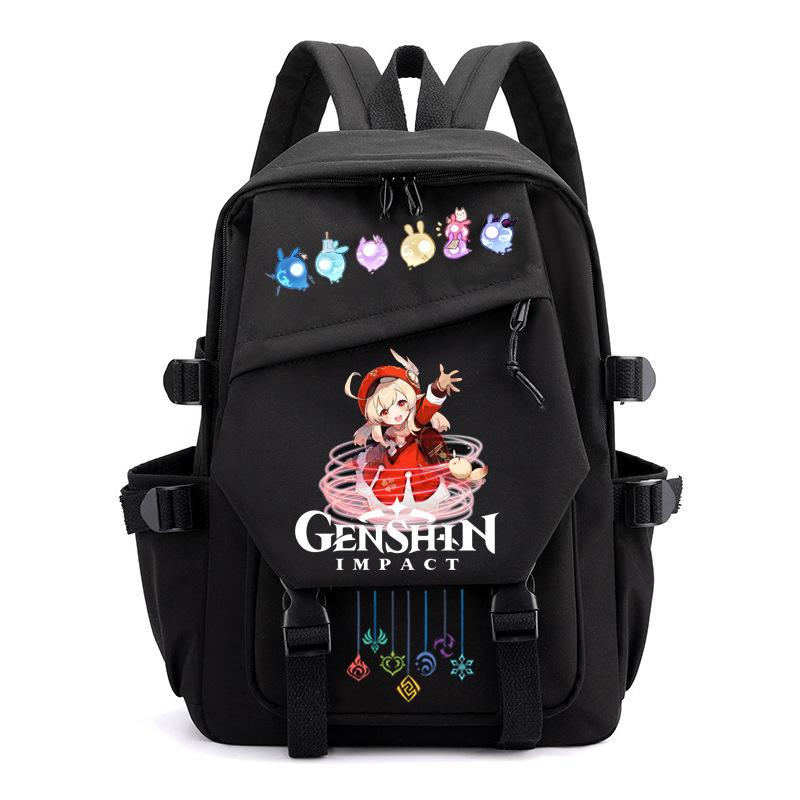 Mochila Escolar Estudante Viagem Caderno Presente para Crianças Bolsa Genshin Impact