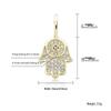 Men's Trendy Retro Fatima Hand Zircon Necklace