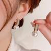 Exquisite Simple Dripping Oil Zircon Ear Clips Without Ear Holes Mosquito Coil Disc Fashionable Versatile High-end Temperament Earrings