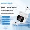 Multilingual AI Bluetooth Earphones with Full-Color Screen and Noise Reduction for Real-Time In-Ear Translation.