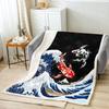 Japanische Ukiyoe Fisch Sherpa Decke Ozean Surfen Koi Kleinkind Fleece Überwurfdecke Kinder Jungen Erwachsene Japanischer Stil Exotischer Koi