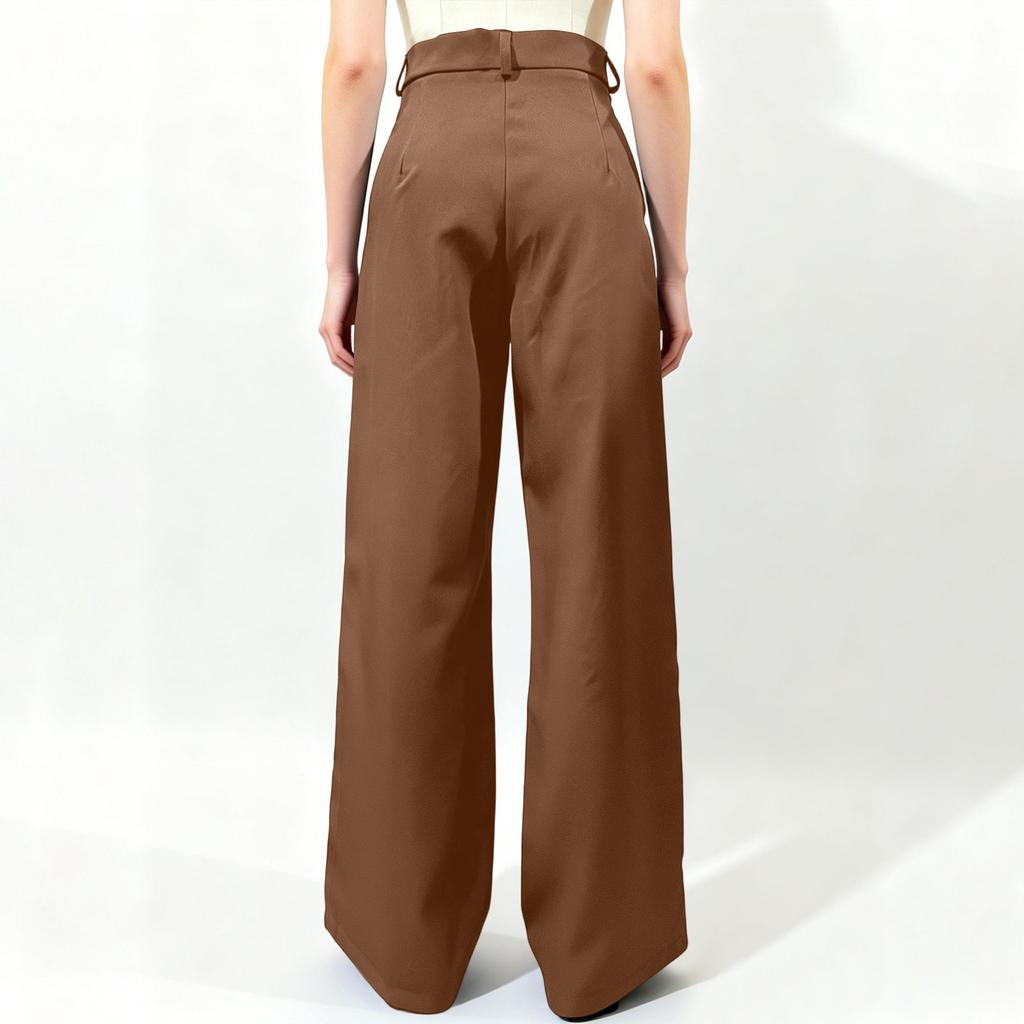 Damen Casual Pendeln Hochtaillierte Gerade Bein Anzughose