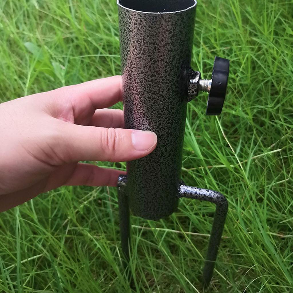 Heavy Duty Lawn Umbrella Holder Versatile Ground Spike Rusts Proof Garden Umbrella Spike Upgrades for Secure Anchoring