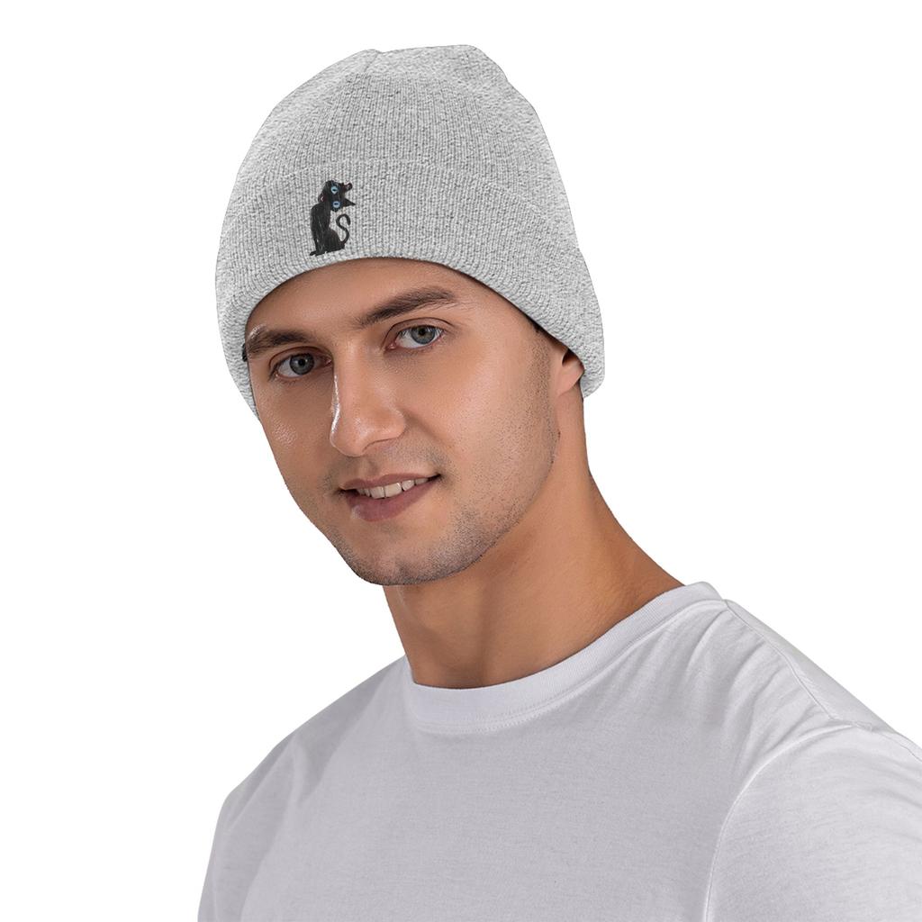 Coraline Cat Cute Cat Meme Beanie Hats  Bonnet Hats Men Women Unisex Gym Skullies Beanies Autumn Winter Pattern Head Wrap Caps