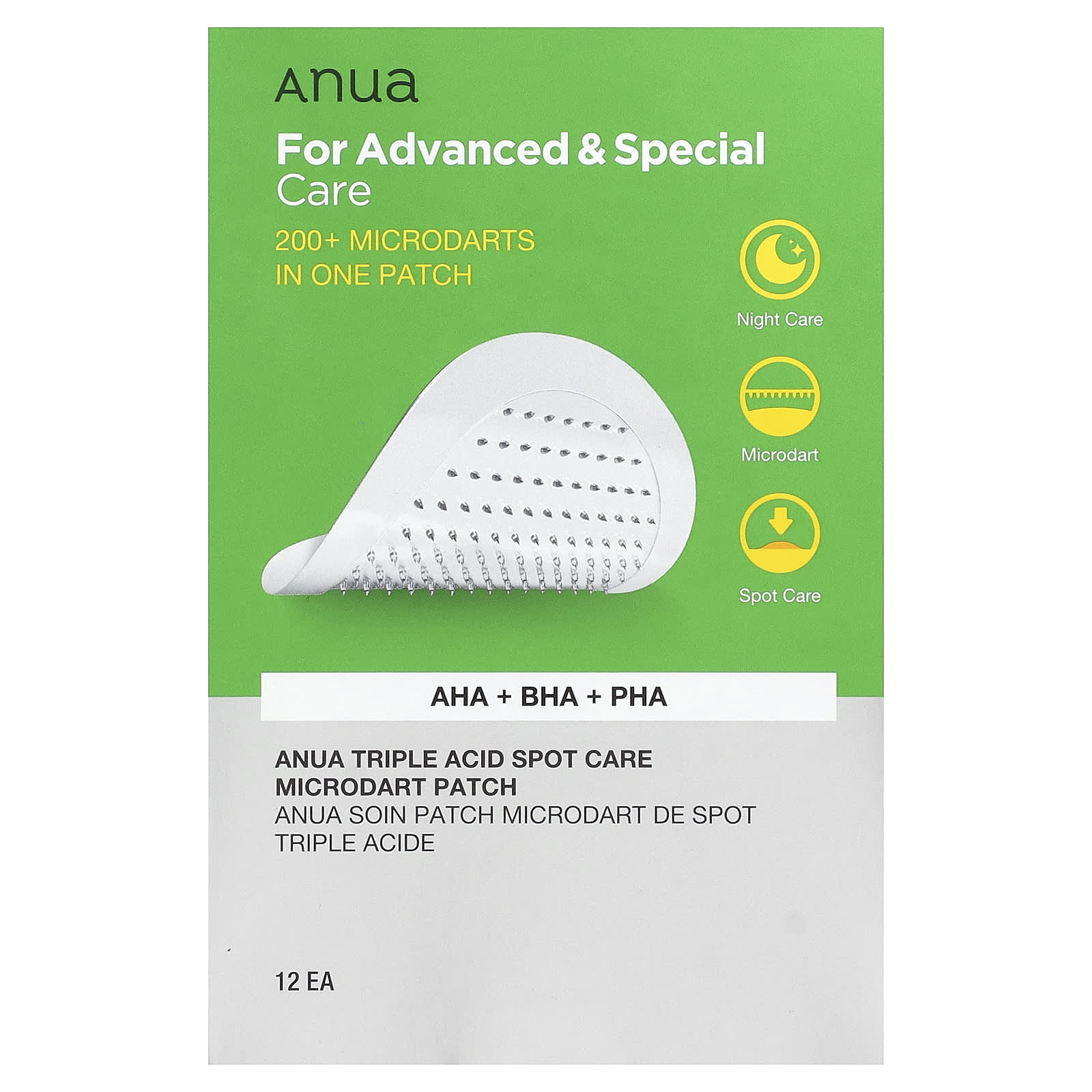 Anua Triple Acid Spot Care Microdart Patches, 12-Pack