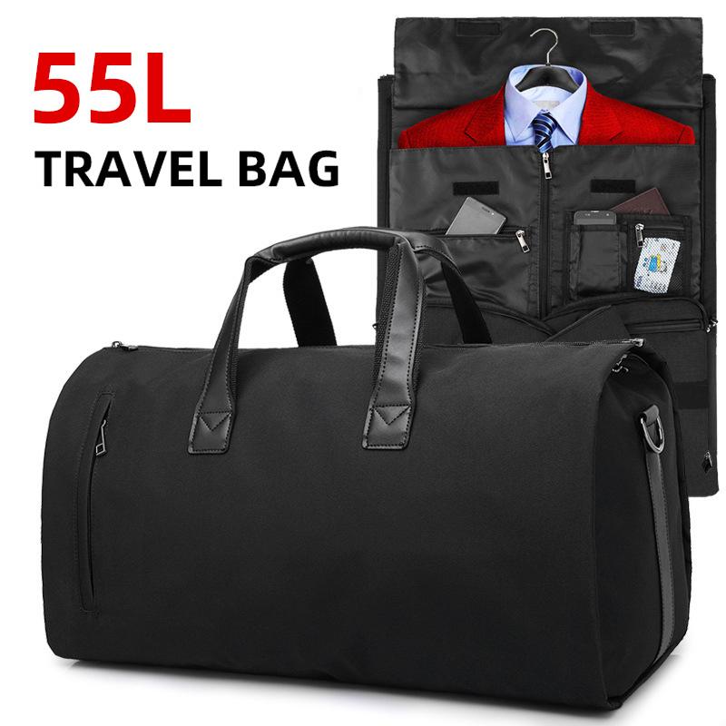 Convertible Garment Bags For Travel Large Capacity Duffel Bag With Shoe Pouch Weekend Business Trip Luggage Carry On Tote Xm130