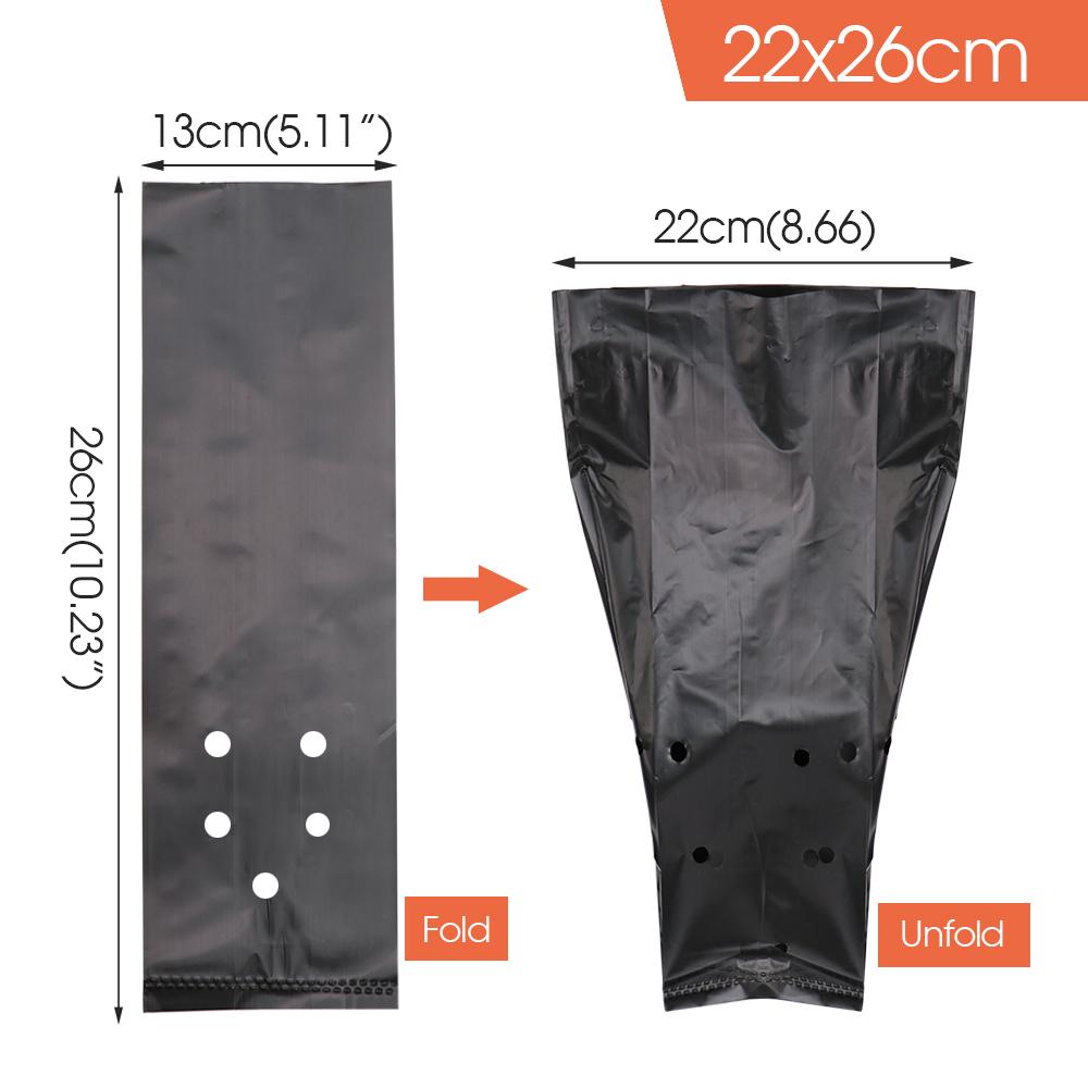 100/200PCS PE Nursery Bags Seeds Germinate Seedlings Pot with Breathable Hole for Gardening Vegetable Plants Planting Container