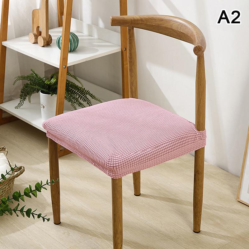 Stretch Chair Seat Covers Chairs Removable Washable Anti-Dust Upholstered Dining Room Seats Protector Cushion Slipcovers&
