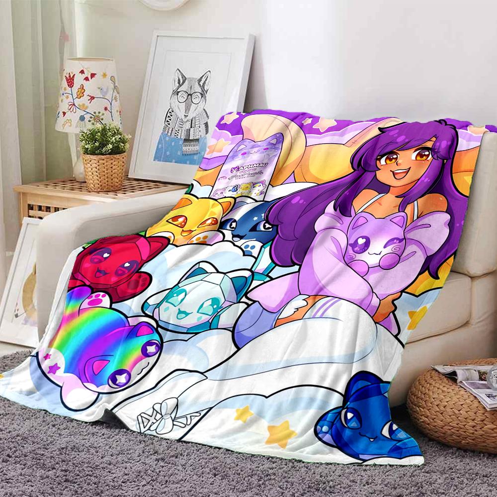 1Pc Aphmau'S Whimsical World Blanket For Couch Bed Plush Cozy Fuzzy Blanket Super Soft Warm Blankets For Fall And Winter 09181