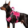 Tactical Dog Harness: Heavy-Duty 1000D Nylon No-Pull Control with Front Leash - Reflective Safety Vest for Large Dogs with Top