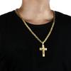 Collana Ciondolo Croce Crocifisso in Acciaio Inossidabile Pesante Catena Bizantina Gioielli da Uomo Regali