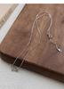 S999 Sterling Silver Elegant Bow Necklace - Simple & Luxurious Clavicle Chain for Women