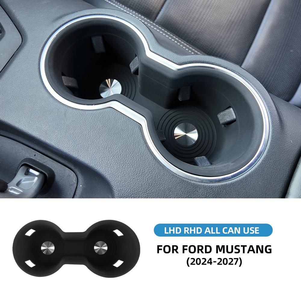 For Ford Mustang S650 GT Dark Horse EcoBoost 2024 2025 2026 2027 Car Central Cup Holder Silicone Non-Slip Center Control Storage