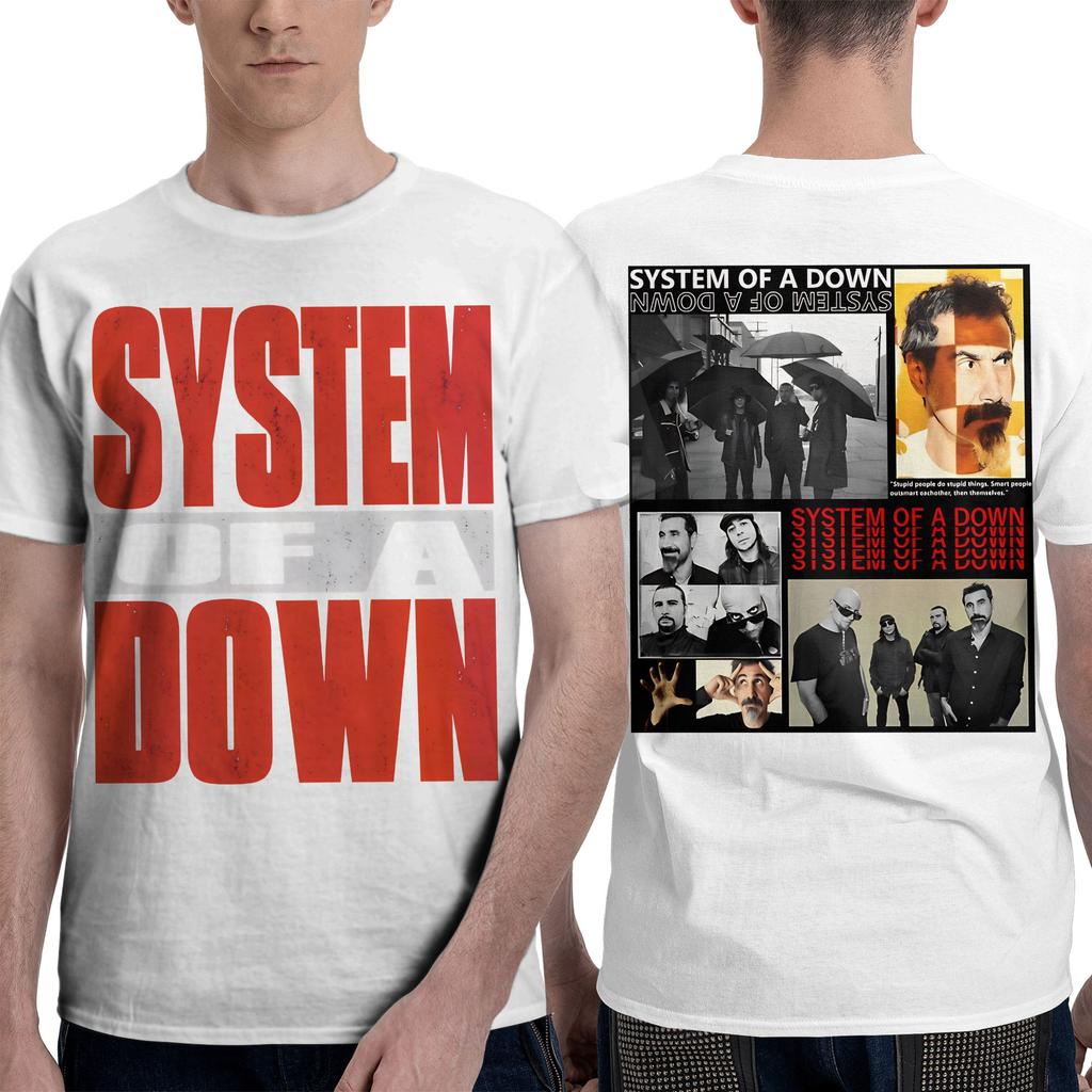 Zabawne koszulki System Of A Down EU i UK Tour 2026 Unisex z okrągłym dekoltem 100% bawełna koszulki z krótkim rękawem koszulka rozmiar ubrania