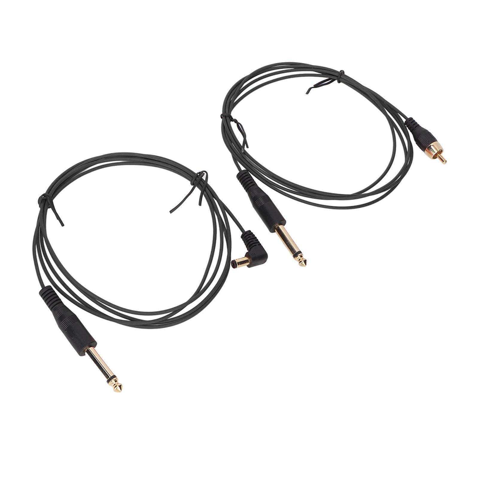 Diyelecs Unisex 2Pcs Rca Tattoo Clip Cord 5.9Ft Od2.2mm Stable Current Strong Conductivity Dc Tattoo Clip Cable Cord