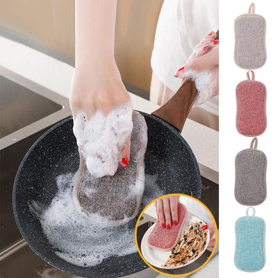 Reusable Dish Washable Sponge Microfiber Scouring Sponge Dishwashing Tools