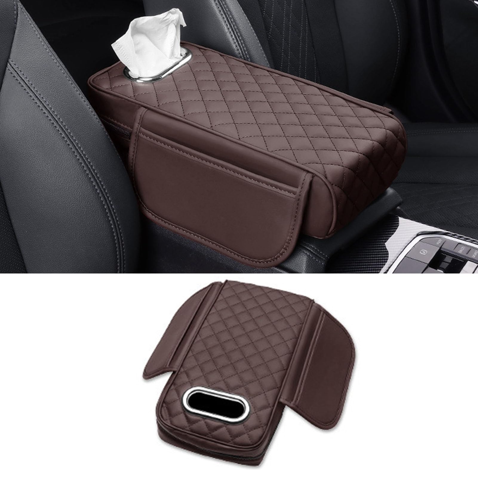 

Car Tissue Case Fit For Toyota Harrier/RAV4/Corolla Cross/Rise/Crown/Prius/Camry/Yaris Cross/Sienta/Mark X/CH-R/Prado Tissue Case Car Armrest One Size