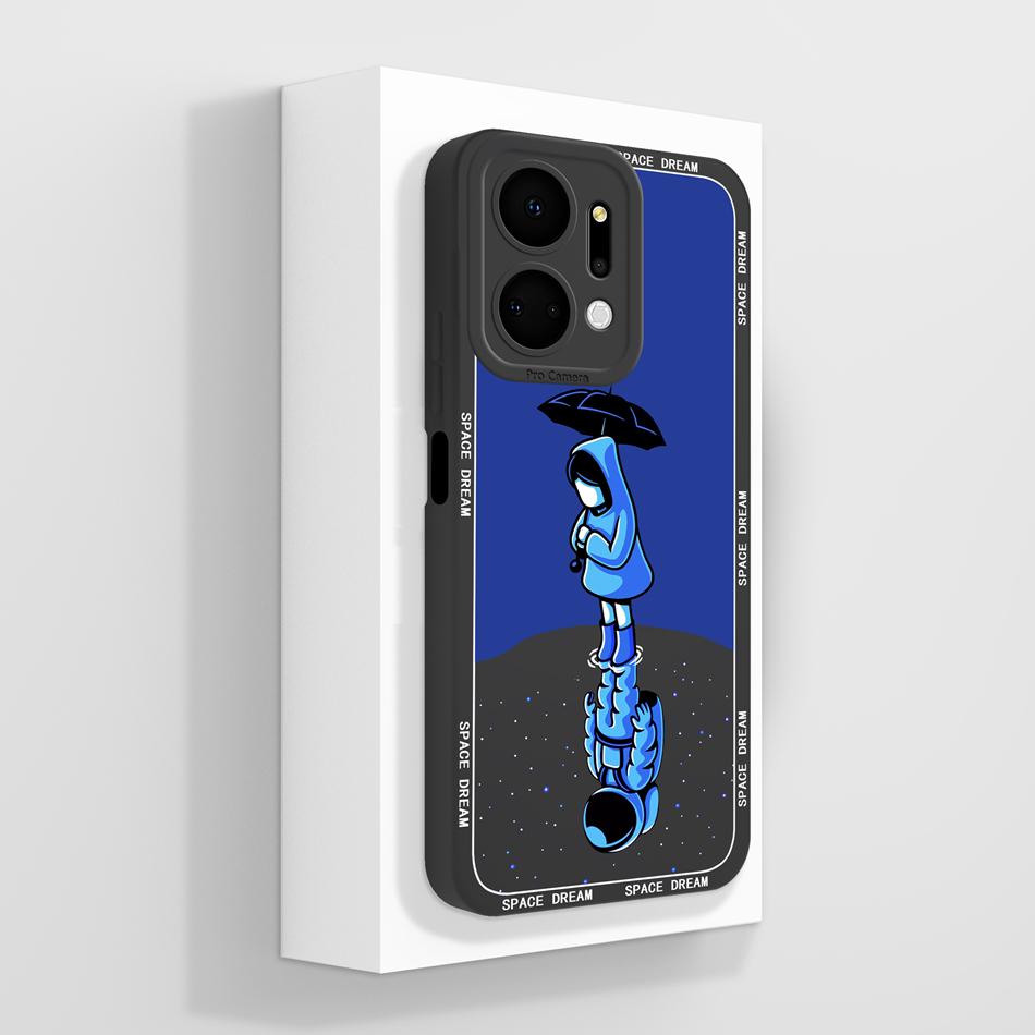 Für Honor X7 X7A X7C X7D X70 Hülle Anime Faule Katze Funda Für Honor X 7 Weiche Flüssigsilikon Handy-Rückseite Vollschutzhülle