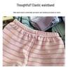 Children's Velvet Cotton Underwear Set: Thickened Autumn Striped Home Wear for Boys and Girls