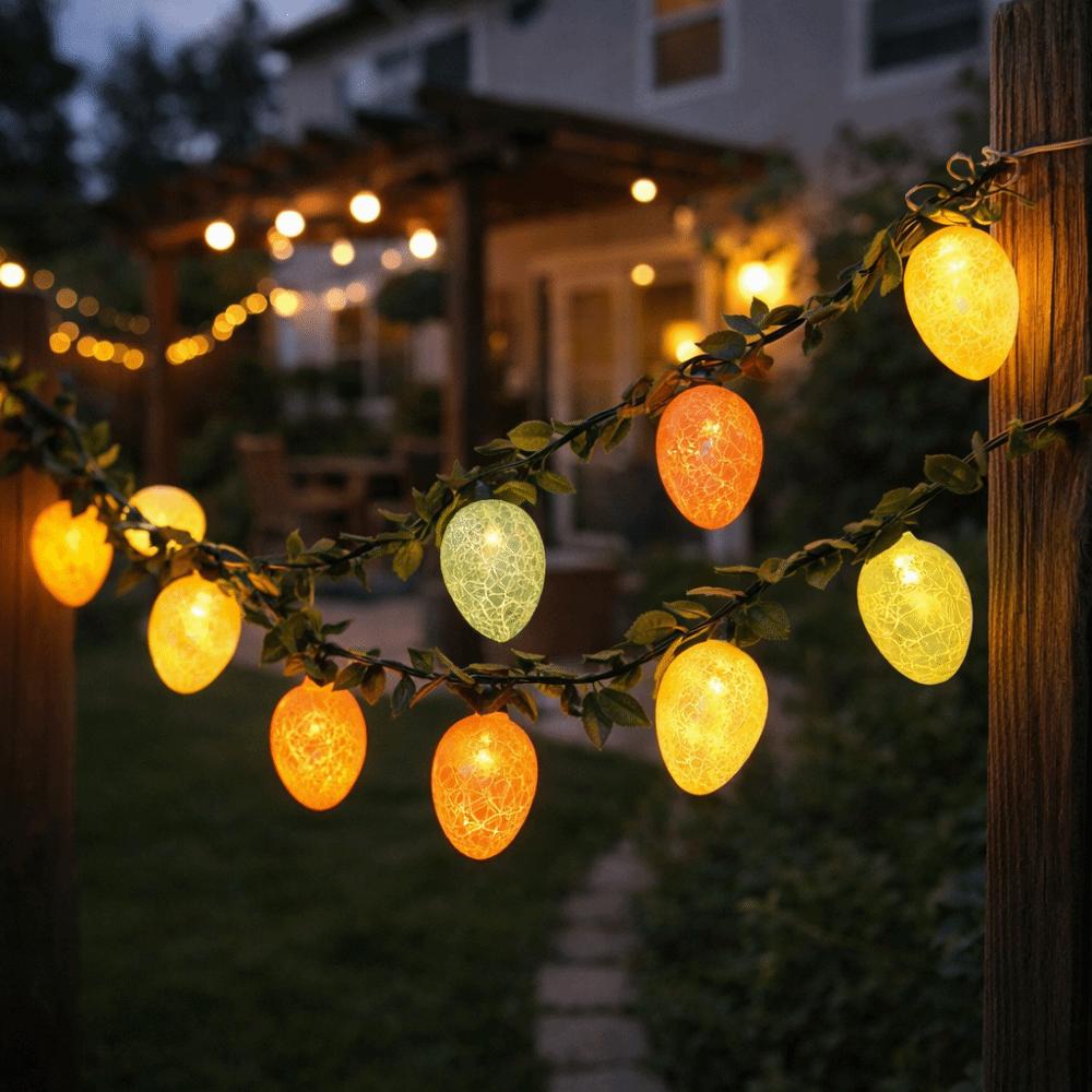 Luminous Easter Egg Wreath 2M Easter Twig Garland Spring Celebration