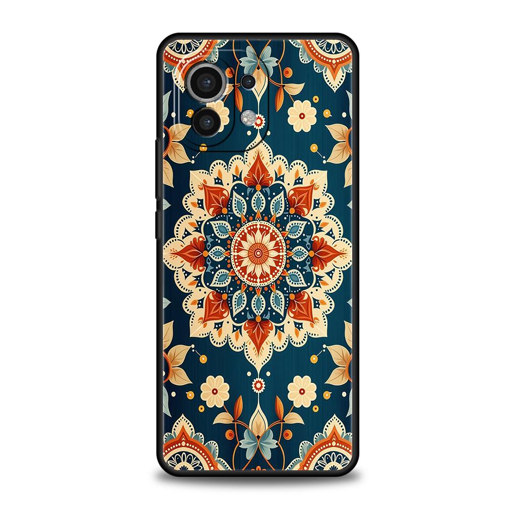 

Indian Pattern Mandala Phone Case Cover for Xiaomi Mi 15 14 13 12 11 Ultra 14T 13T 12T 11T 10T Pro Lite 5G Shockproof Soft TPU Xiaomi 14