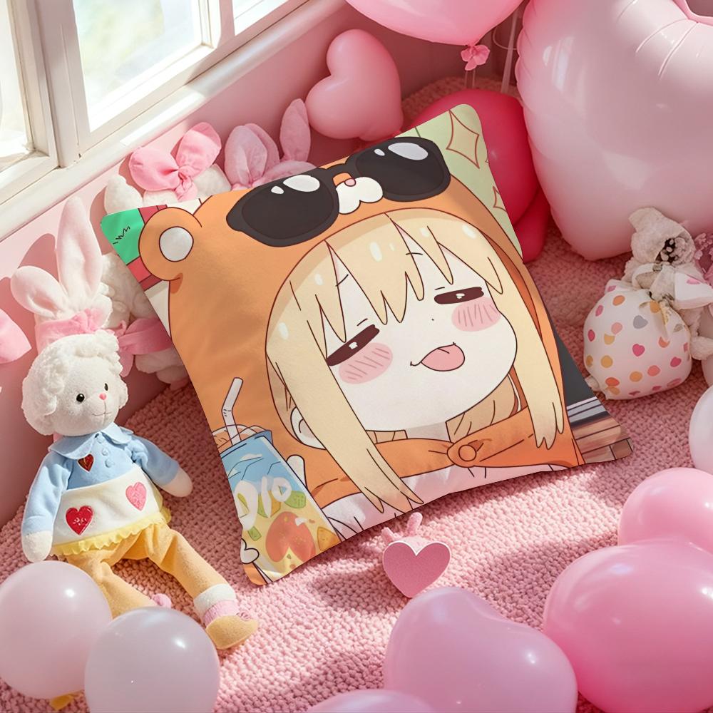 Asagao to Kase-san Cushion Cover Pattern Printed Pillowcase for Living Room Sofa Cushion Cover & Bedroom Decor