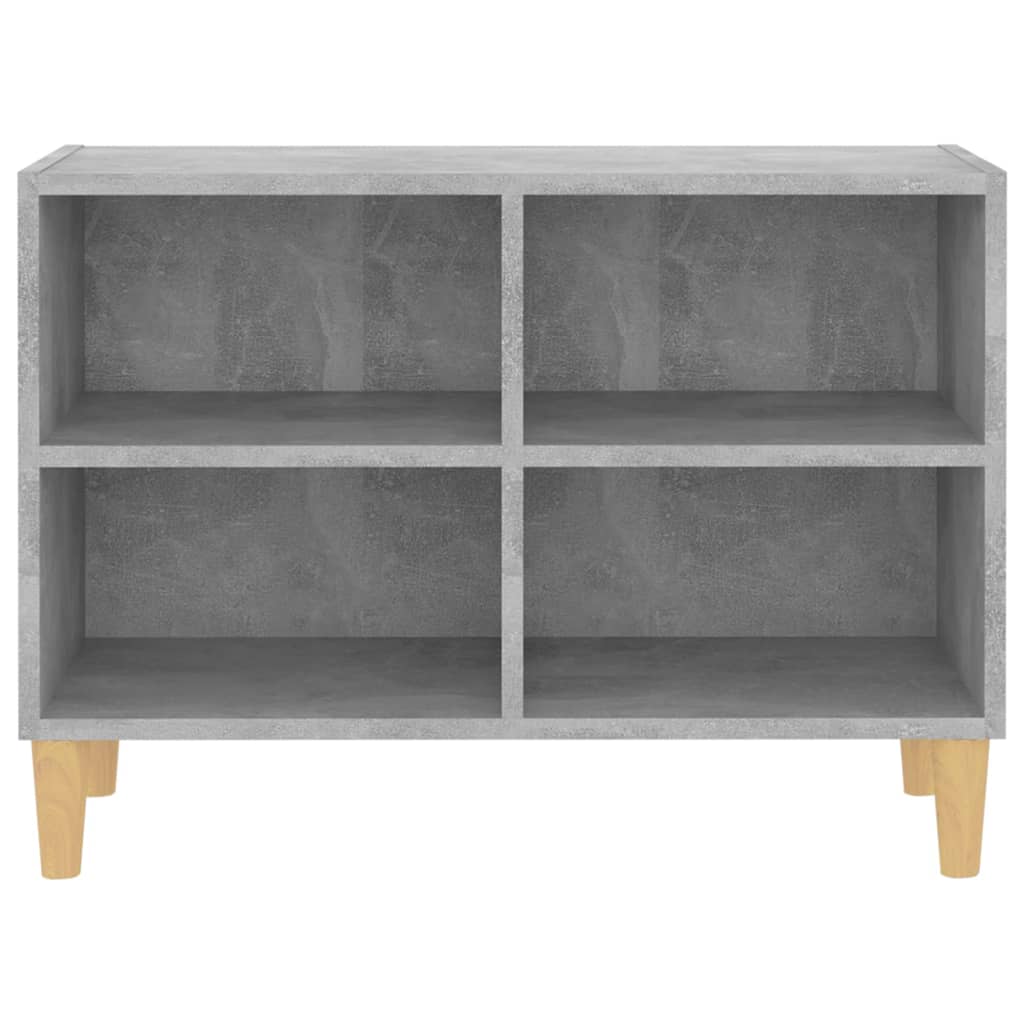 TV Stand with Solid Wood Legs Concrete Grey 69.5 x 30 x 50 cm