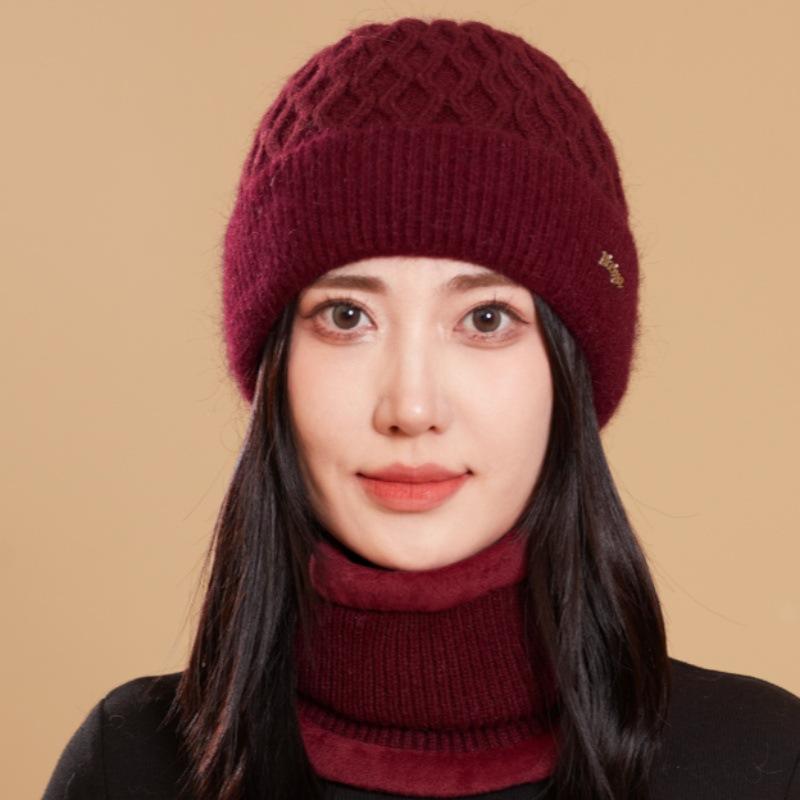 New Knitted Hat Winter Women's Outdoor Cold Hat Outdoor Crimped Twist Pattern Warm Wool Hat