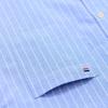 Camicia Casual da Uomo a Maniche Corte con Bottoni e Righe, Leggera, Colletto Oxford, Formale con Taschino